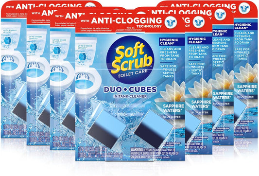 Soft Scrub DuoCubes In-Tank Toilet Cleaner, 2ct, Sapphire Waters (7 Pack)