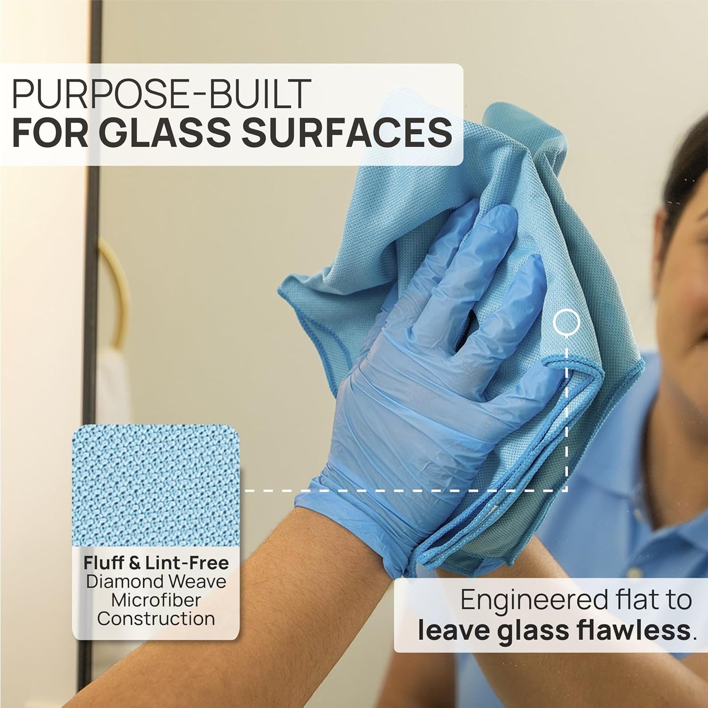 Claro Stainless Steel Cleaner Cloth 8-Pack – Microfiber Cleaning Cloths for Appliances, Sinks & Fridge | Lint-Free Streak-Free Stainless Reusable Alternative to Chemical Cleaners