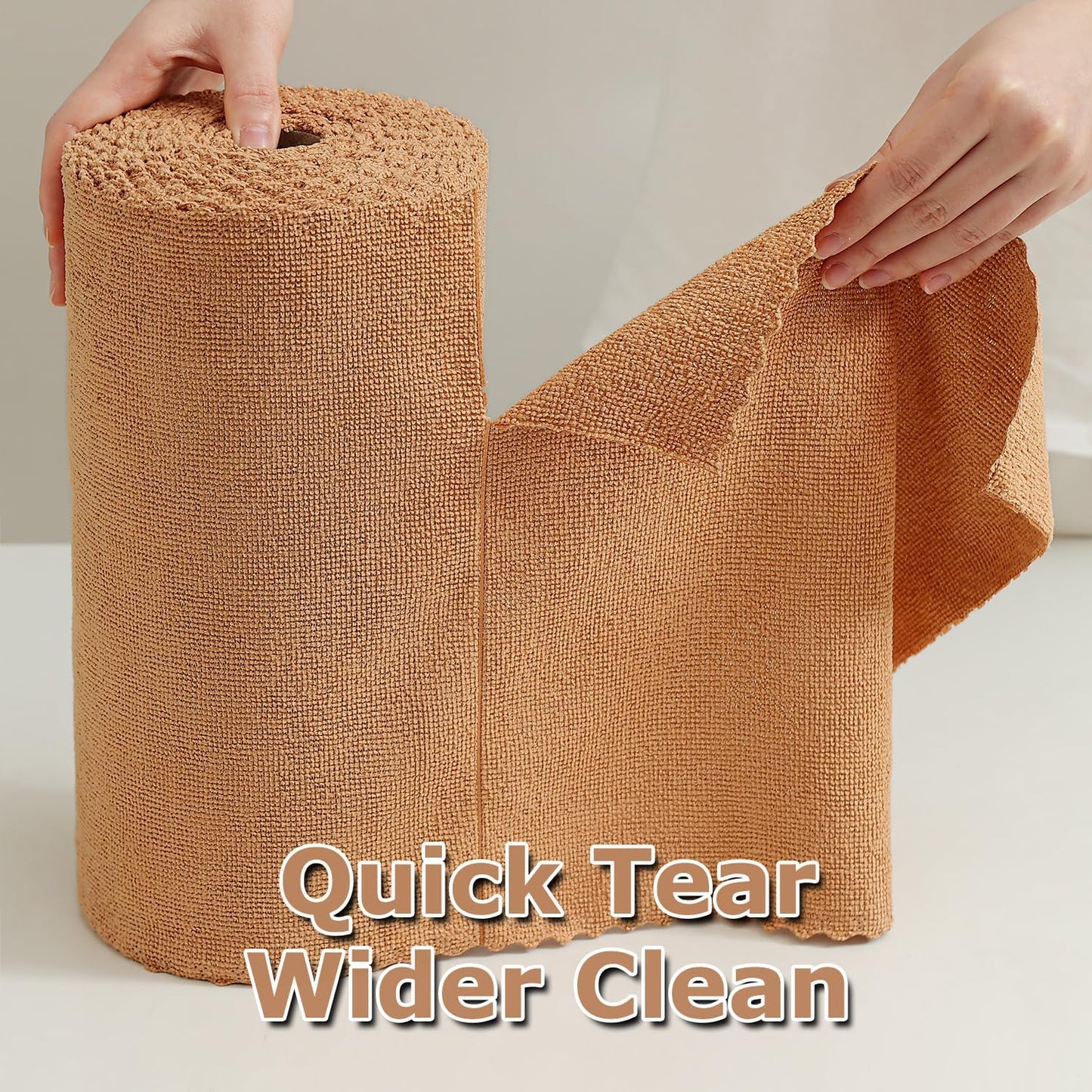 80 Pack Microfiber Cleaning Cloth Roll Reusable Paper Towels 12"x12" Tear Away Cloth, Microfiber Towels for Cars, Wash Cloths, Lint Free Dark Grey Rags for House, Kitchen,Window,Cleaning Supplies