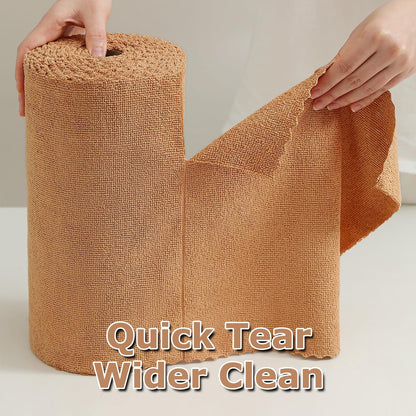 80 Pack Microfiber Cleaning Cloth Roll Reusable Paper Towels 12"x12" Tear Away Cloth, Microfiber Towels for Cars, Wash Cloths, Lint Free Dark Grey Rags for House, Kitchen,Window,Cleaning Supplies