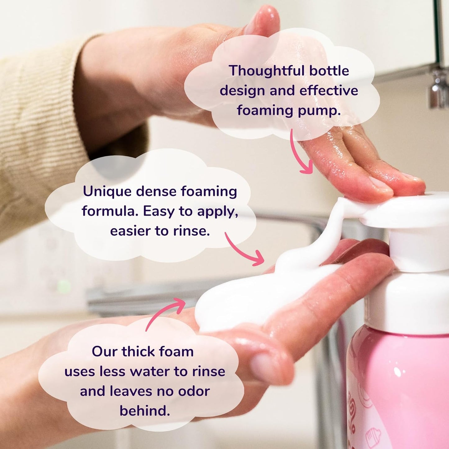 Arau Baby Unscented Foam Bottle Wash Refill, Natural Plant Based Baby Bottle & Dish Soap, No Artificial Fragrance or Additives, Gentle for Washing Bottles, Pacifiers and Toys, Easy Rinse, 15.21 Fl Oz