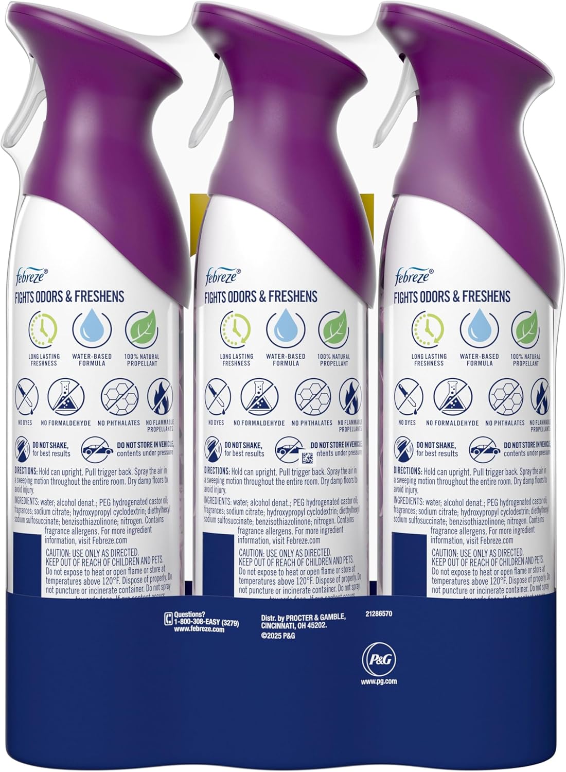 Febreze Air Mist, Air Freshener, Odor Fighting Room Spray, Deodorizer for Home Bathroom Kitchen Office Apartment, Lilac Sunrise, Warm Ocean Breeze, Summer Golden Hour Variety Pack, 8.1oz (Pack of 3)