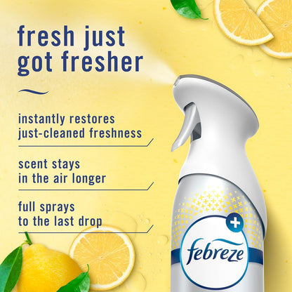 Febreze Air Mist Air Freshener Spray, Odor-Fighting Room Spray, Air Fresheners for Home and Bathroom and Kitchen, Aerosol Can, HD Pet Odor Fighter Scent, 8.8oz (Pack of 3)