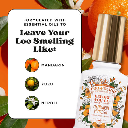 Poo-Pourri Before-You-Go Toilet Spray, Pink Citron, 2 Fl Oz, Up to 100 Uses, Bathroom Odor Deodorizer with Essential Oils for Home or Work, Travel Essentials, TSA Approved Size