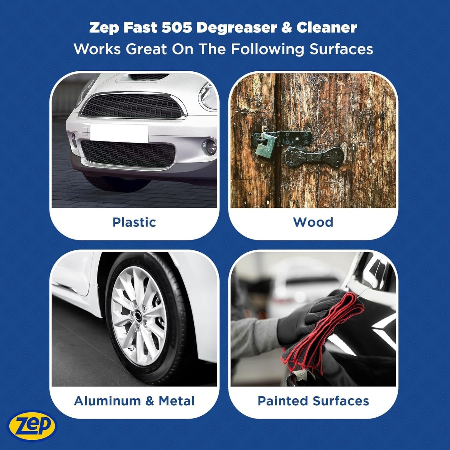 Zep Fast 505 Cleaner and Degreaser - 32 oz (Case of 2) ECZU505322 - Fast Acting, Removes Oil, Grease, and Dirt from Tools, Decks, Grills, Plastic, and Even Grease-Stained Laundry