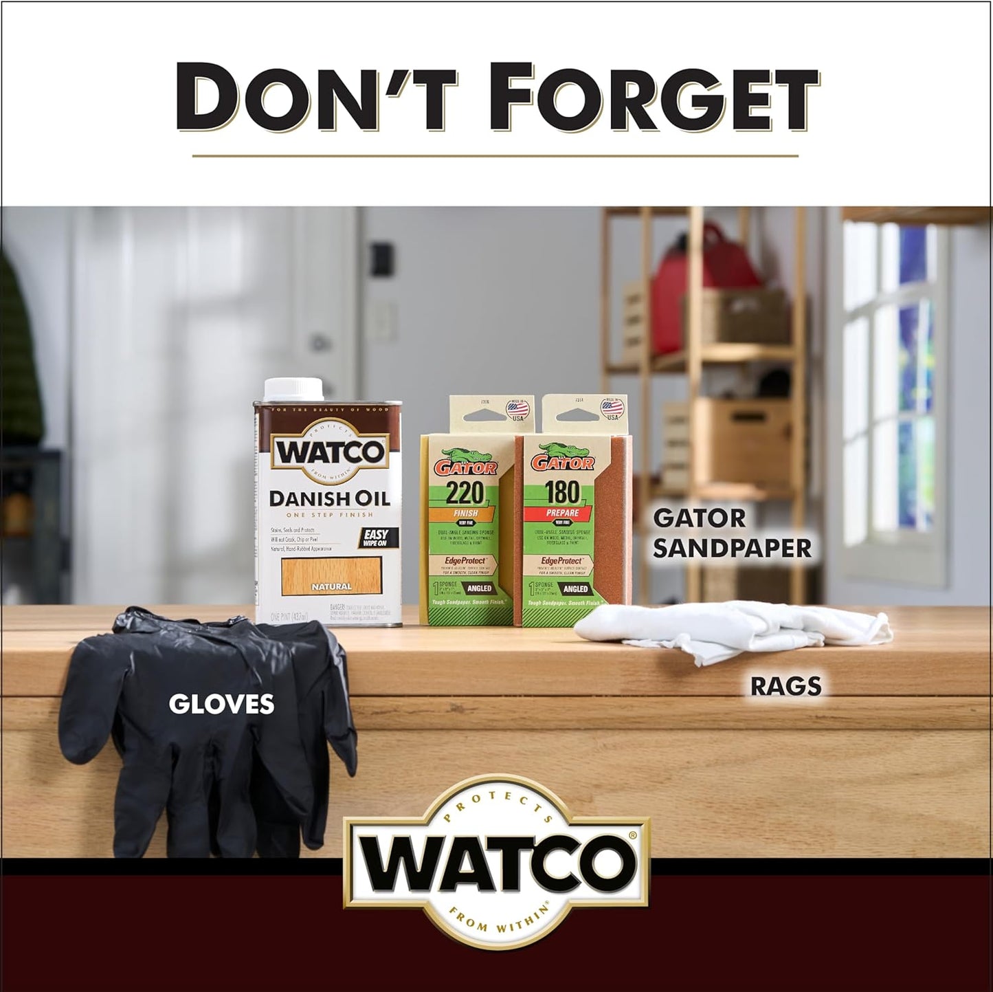 Watco Danish Oil Wood Finish Spray, 11.25 oz, Dark Walnut