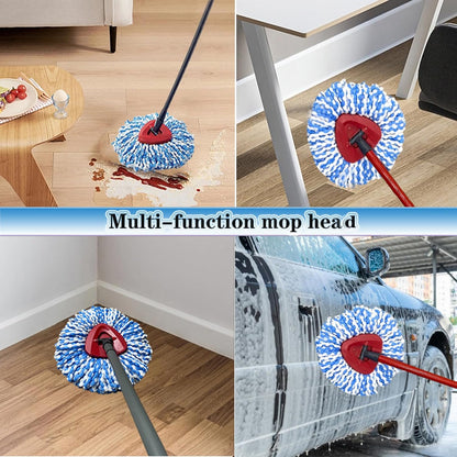 4 Pack Mop Replacement Heads for O-Ceda Mop Replace Head Spin Mop Heads Replacements, Microfiber Spin Mop Refills, Easy Cleaning Mop Head Machine Washable