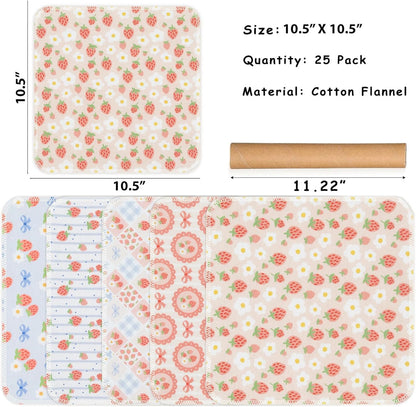 25 Pack Reusable Paper Towels, Paperless Towels Roll Washable Cotton Cloth for Kitchen Towels Zero Waste Products Alternative Paper Towels Alternative (Bohemian)