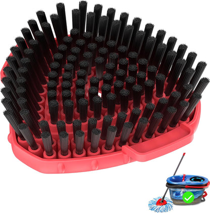 Replacement Scrub Brush for O-Cedar 2-Tank System, 4.4" Triangular Spin Mop Scrubber Head, Heavy-Duty Stiff Bristle Cleaning Brush for Tile, Grout, Bathroom, Kitchen & Floors