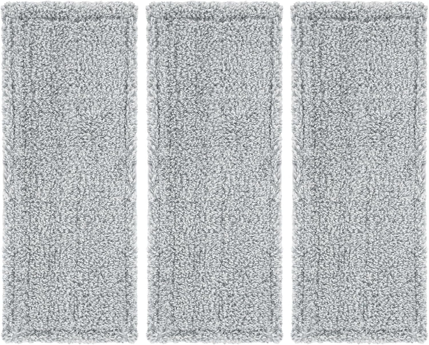 3 Pack Microfiber Mop Pads, Replacement Mop Cleaning Pads for Mop Bucket Set (ASIN:B0D7HCH1KS), Pack of 3 Refills 13inch - Grey