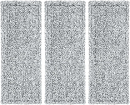 3 Pack Microfiber Mop Pads, Replacement Mop Cleaning Pads for Mop Bucket Set (ASIN:B0D7HCH1KS), Pack of 3 Refills 13inch - Grey