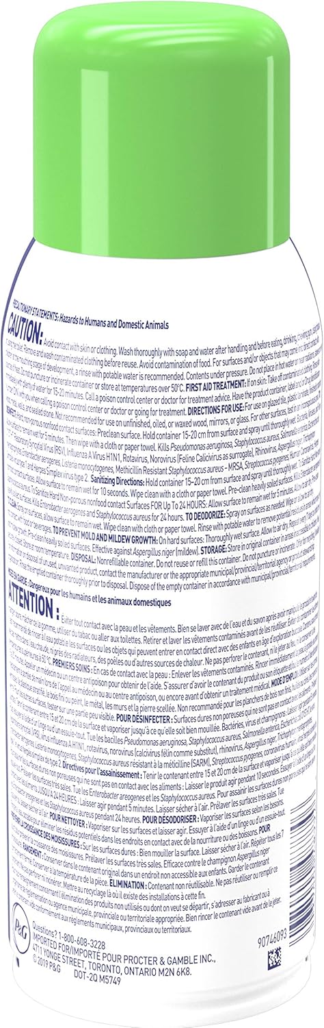 Microban 24 Hour Sanitizing Spray, Fresh Scent 12.5 OZ