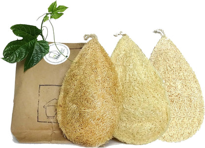 Natural Loofah Dish Sponge (Pack 30) Multipurpose Dish Sponges - 100% Biodegradable Compostable Dishwashing Scouring Pad Zero Waste (2.75" x 2.75" Each)