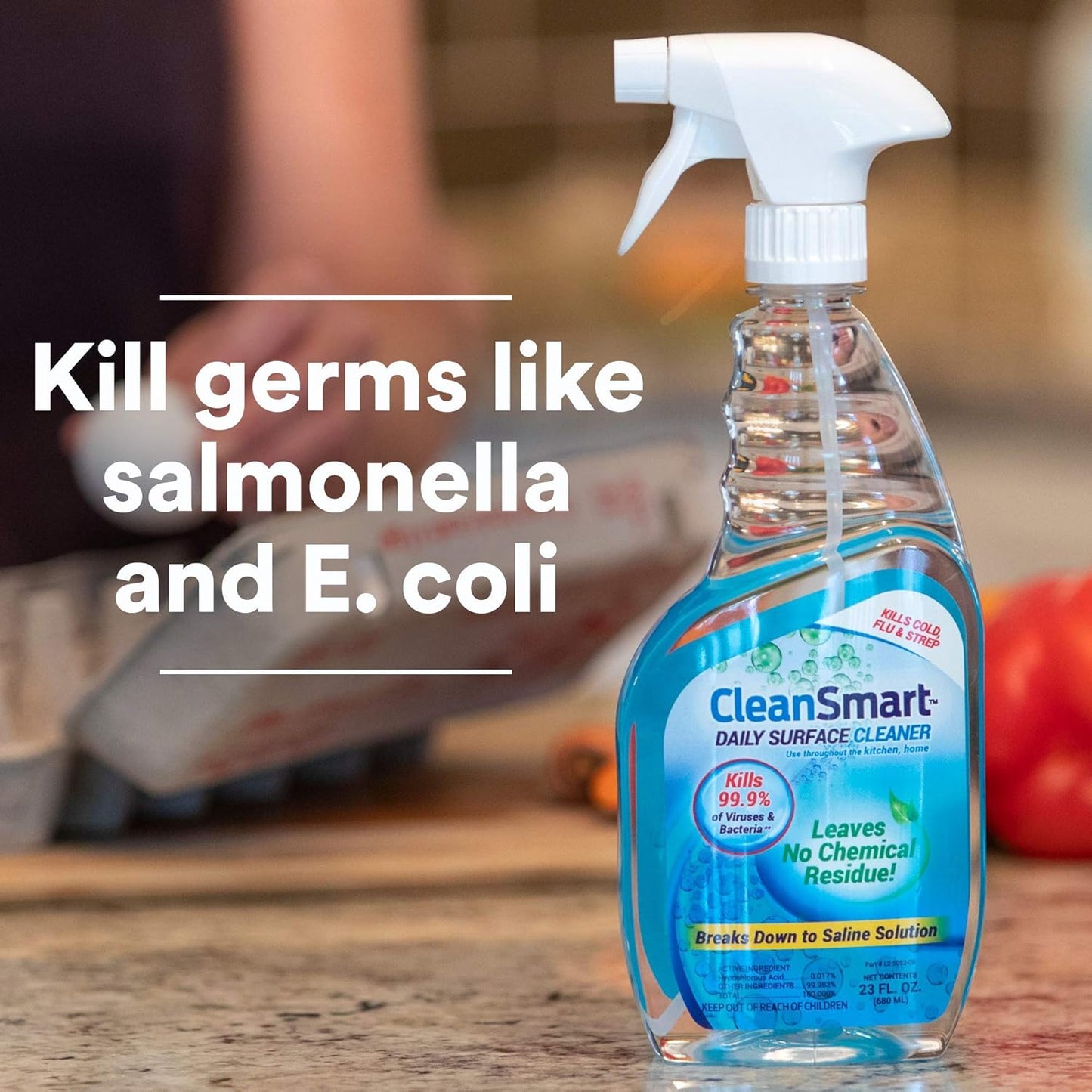 CleanSmart Daily Surface Spray Disinfectant, Kills 99.9% of Viruses, Bacteria, Mold & Fungus, 16 oz Bottle (Pack of 3)