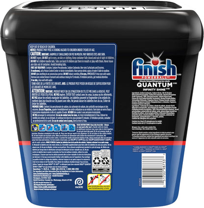 Finish Quantum Dishwasher Pods, No Pre-Rinse Dishwasher Detergent Soap Removes 24HR Dried-On Stain and Grease, Leaving a Virtually Spotless Shine, 82 Count