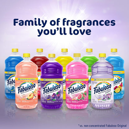 Fabuloso Multi-Purpose Cleaner, 2X Concentrated Formula, Refreshing Lemon Scent, 56 oz