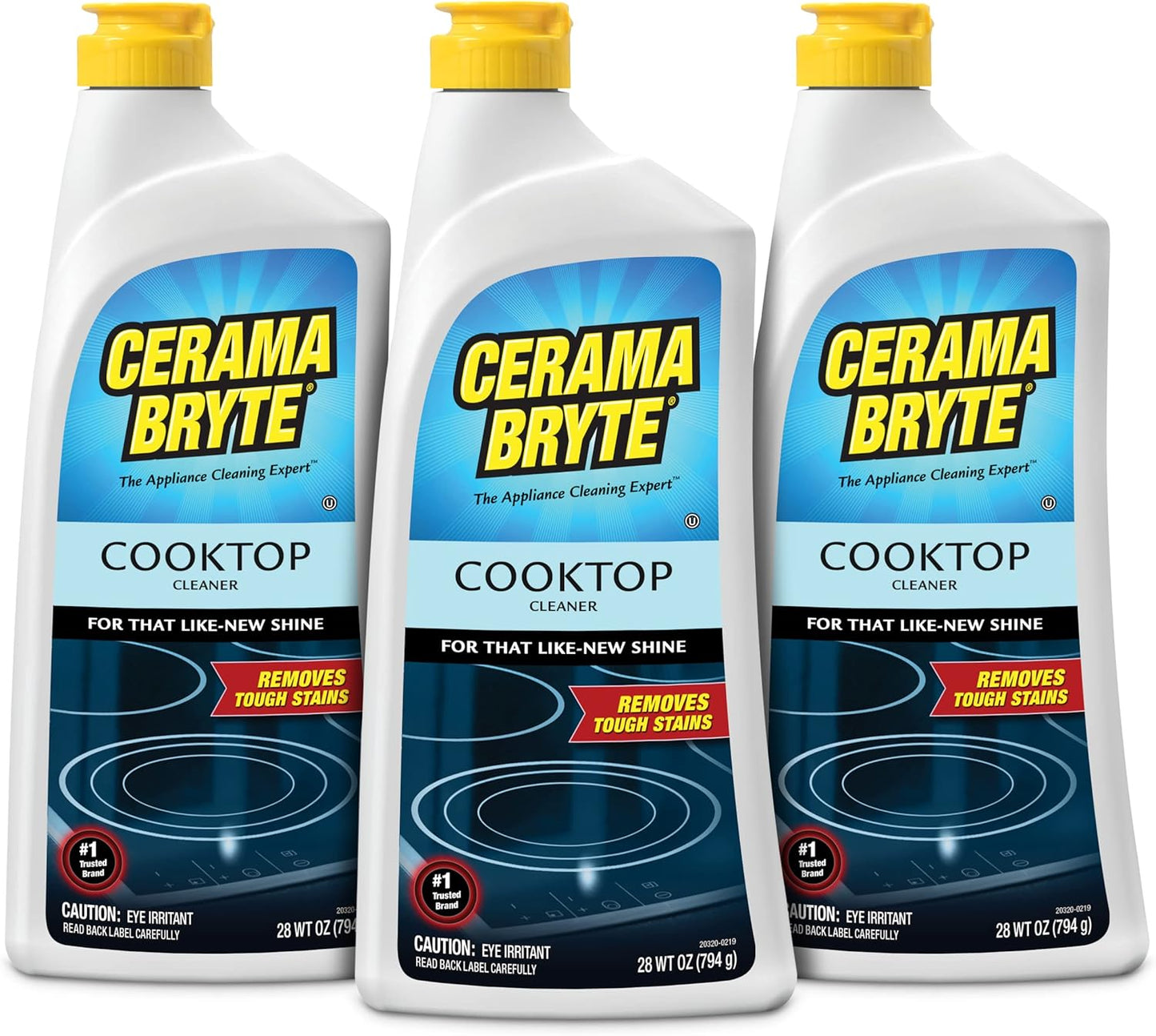 Cerama Bryte Cooktop and Stove Top Cleaner for Glass-Ceramic Surfaces, 2-28 oz