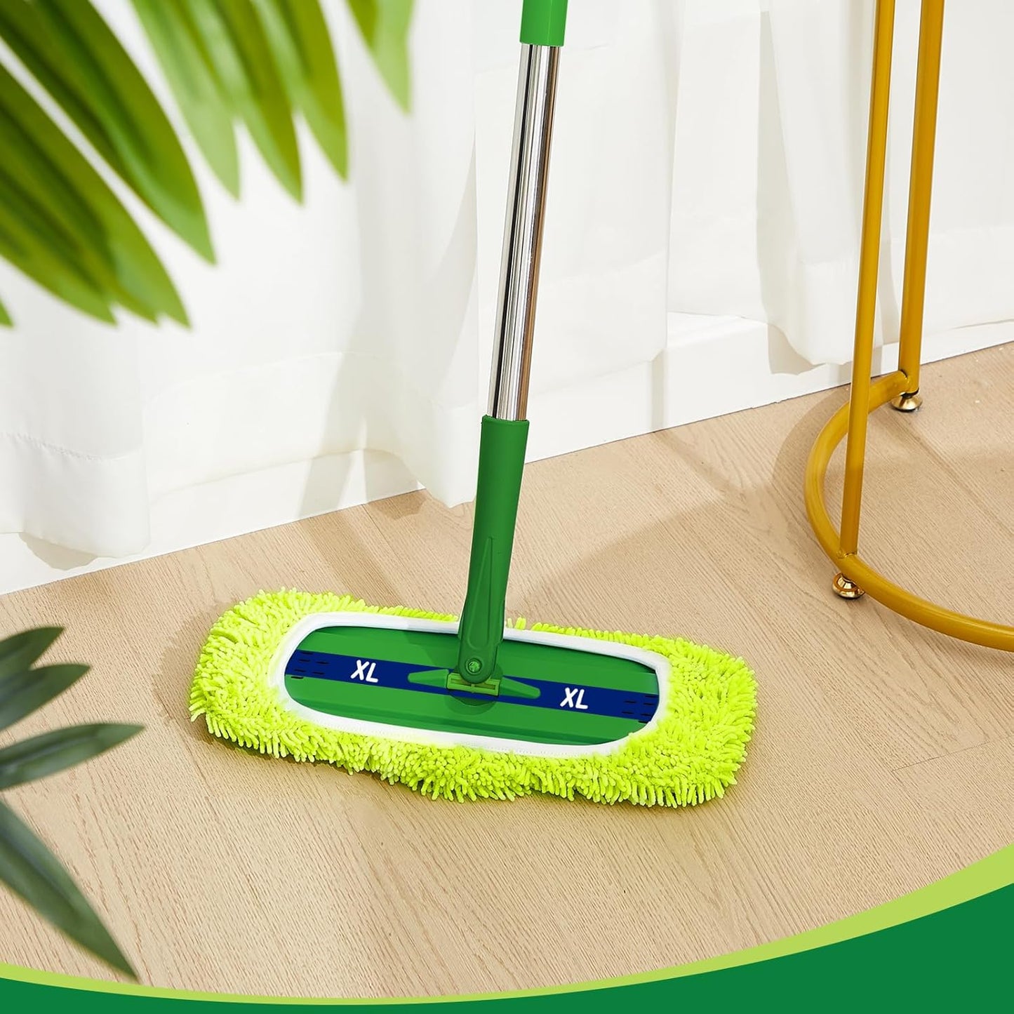 Toulite 2 Pcs Reusable Mop Refill Pads Replacement Compatible with Most XL Sweeper 17" x 5" Microfiber Mops Head Floor Cleaning Supplies (Handle is Not Included)