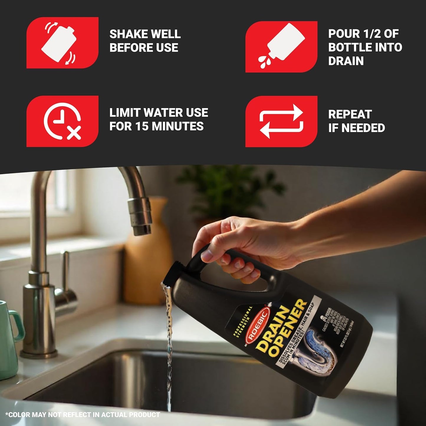 Roebic HD-CRY-DO-6 2-Pound Heavy Duty Crystal Drain Opener