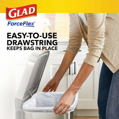 Glad ForceFlex Tall Kitchen Trash Bags, 13 Gallon, Pine-Sol Original, 40 Count (Package May Vary)