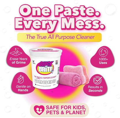 Quick 'n Brite All Purpose Cleaning Paste, True All Purpose Cleaner, Concentrated, 30 oz