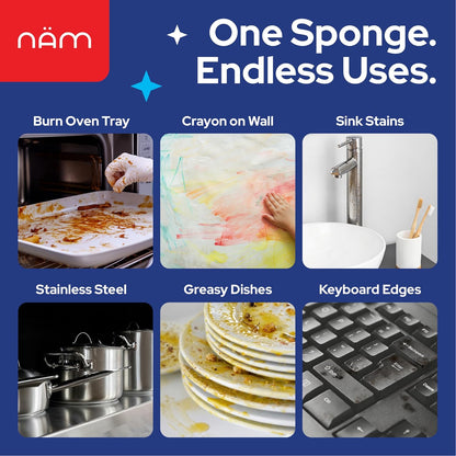 Magic Eraser Sponge, 50 Pack Extra Dense Melamine Cleaning Pads – Multi-Surface Cleaner for Kitchen, Bathroom, Walls, Floors, Baseboards, Sink, Scuff Marks & Grease Removal