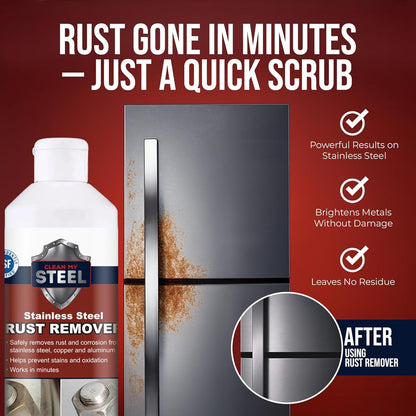 CLEAN MY STEEL Innoshine B570 Stainless Steel Rust Remover and Cleaner, NSF Certified, Approved for Food Contact Areas, 4 oz