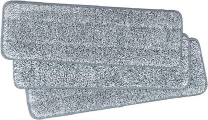 JFB Home Products Micro Flat Mop & Bucket System, Hands-Free Wringing Floor Cleaning, 3 Washable & Reusable Microfiber Pads, Wet or Dry Usage on Wood, Marble, Tile, Laminate, Ceramic and Vinyl Floors