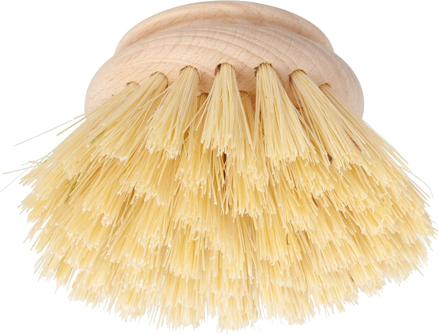 REDECKER Replacement Head for Dish Brush, 1-5/8-inch, Set of 2, 100% Natural Tampico Fiber and Untreated Beechwood, Made in Germany - Natural Dish Brush Replacement Heads
