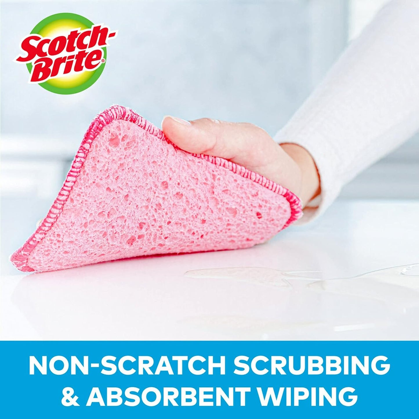 Scotch-Brite Stay Clean Scrubbing Dish Cloths, Rinses Clean and Dries Quick, 2 Non-Scratch Dish Cloths