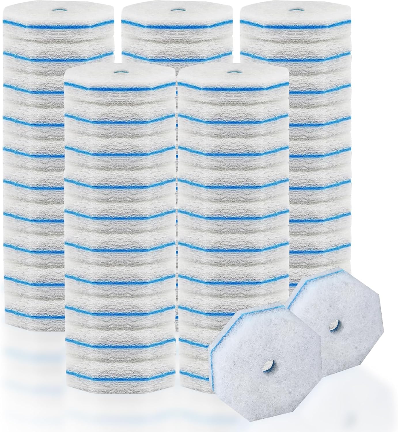 50Pcs Disposable Toilet Brush Refills, Compatible with Most Toilet Brushes for Easy Bathroom Cleaning - Disposable Bowl Cleansing Wand Heads