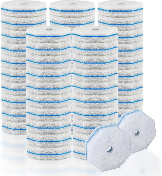 50Pcs Disposable Toilet Brush Refills, Compatible with Most Toilet Brushes for Easy Bathroom Cleaning - Disposable Bowl Cleansing Wand Heads