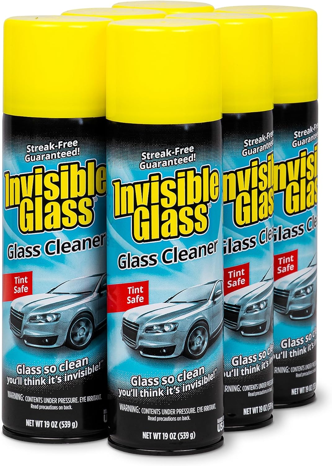 Invisible Glass 91164-2PK Premium Aerosol Glass Cleaner Spray for Car Windshields and Windows, Automotive and Home Window Cleaner, Streak-Free, Ammonia-Free, Tint-Safe – 19 oz (Pack of 2)