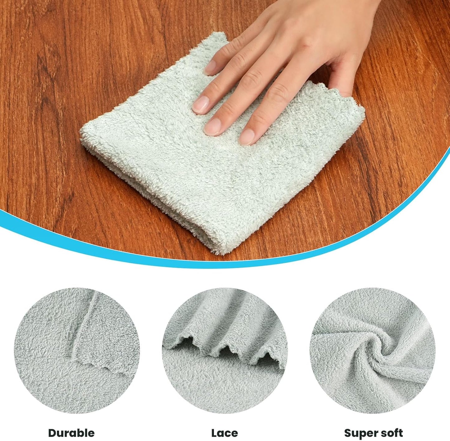 12 Pack Cleaning Cloth,Ultra Soft Absorbent Quick Drying Microfiber Cleaning rags,No scratches,Reusable,Washable,Lint Free Cleaning Towels for Kitchen,Window,Glass,car,11.8"×11.8",(Multicolor)