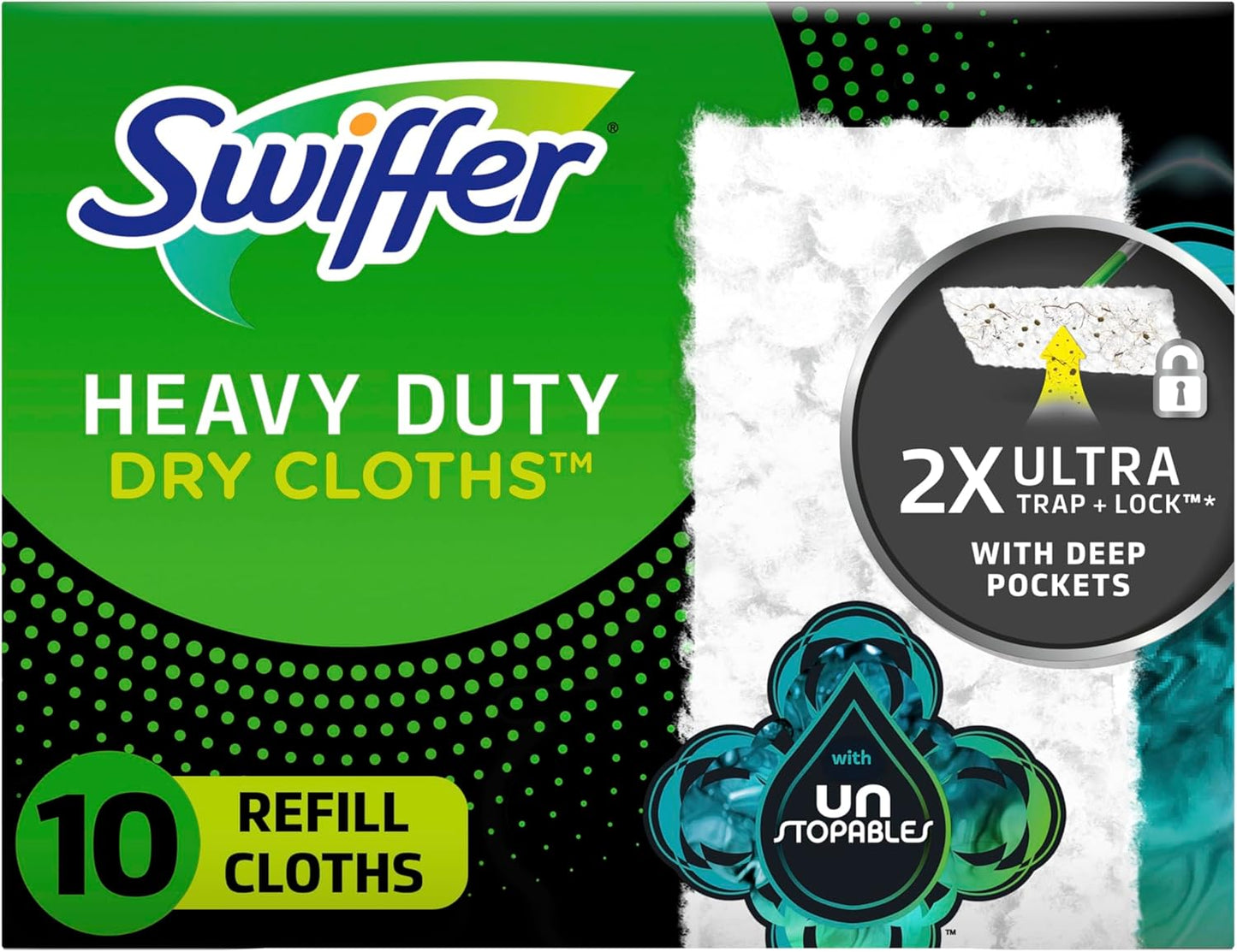 Swiffer Sweeper Heavy Duty Dry Multi-Surface Cloth Refills for Floor Sweeping and Cleaning, 20 count (2 Pack)