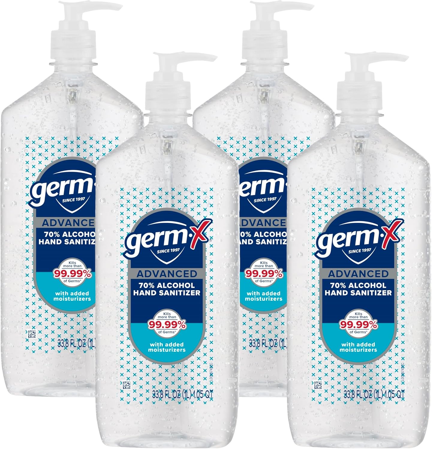 Germ-X Advanced Single-Use Hand Sanitizer Wipes, 20 Soft Wipes (Pack of 10), Fast-Drying & No Rinse Plant-Based Alcohol, Moisturizing Hand Sanitizer with 70% Alcohol