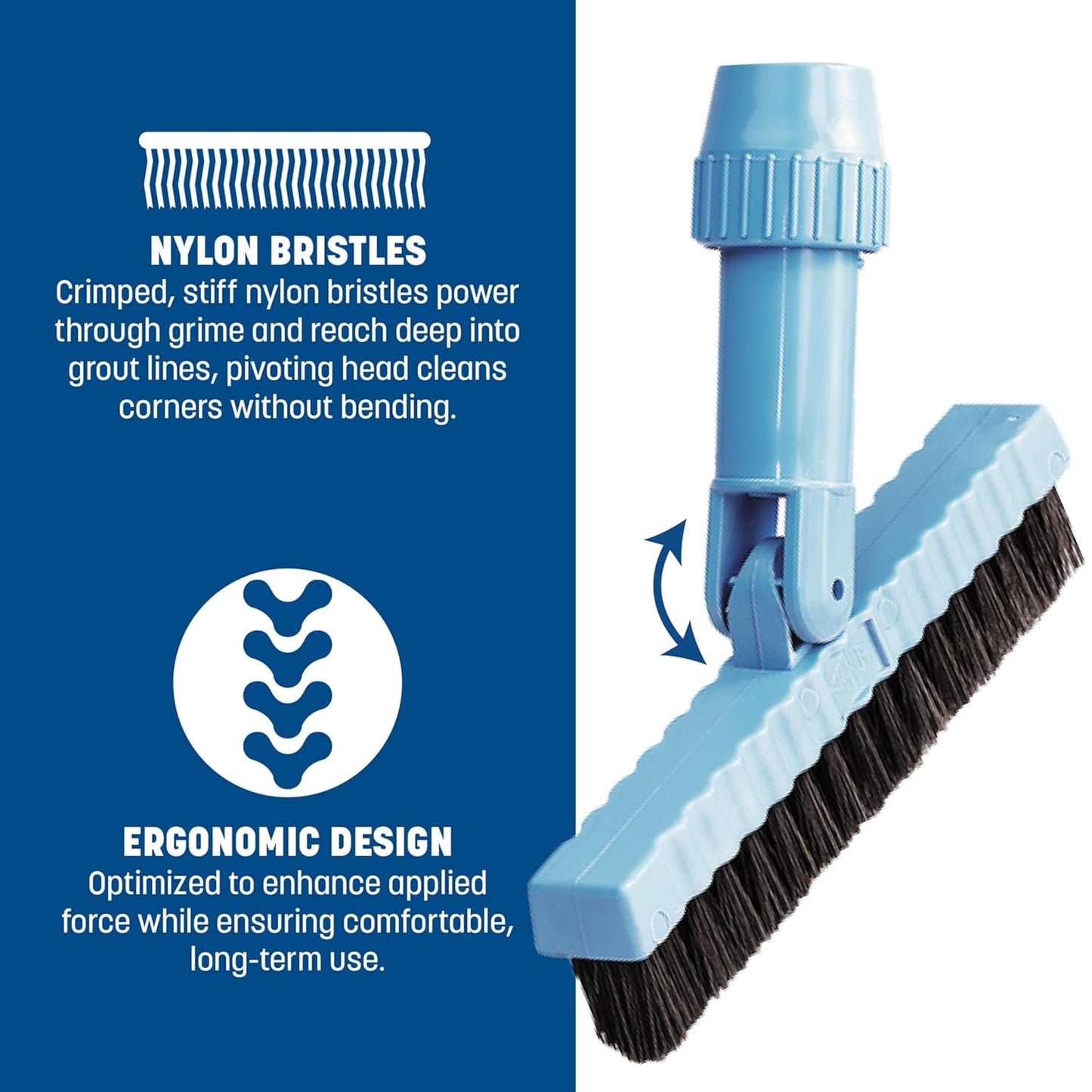 Carlisle FoodService Products 36532003 7-.5" Black Pivoting Tile or Grout Brush Head