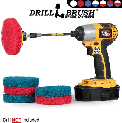 Drill Scrubber - Drill Brush Power Scrubber Pads - Bathroom - Drill Pad Attachments - Cleaning Pads - Shower Door - Baseboard - Bathroom Sink - Shower Cleaner - Flooring - Hard Water Stain Remover