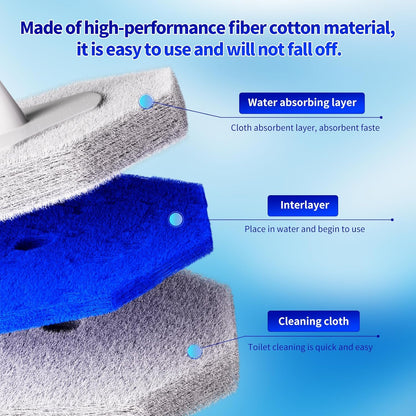Disposable Toilet Bowl Brush with 36 Toilet Wand Refills Pads Replacement Heads, Toilet Cleaning Stick,Toilet Bowl Cleaner Wands Holder and Set, Toilet Cleaning System Starter Kit