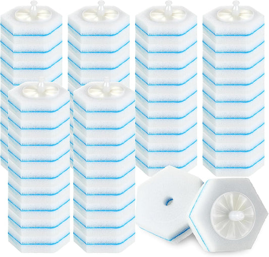 50 Pcs Disposable Toilet Brush Refills, Toilet Bowl Cleaning Wand Refills, Toilet Brush Replacement Head for Bathroom and Toilet Cleaning