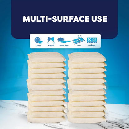 6 Scrub Sponges Kitchen by SCRUBIT, Multi-Purpose Scouring Pads, Non-Scratch Cleaning Sponges for Dishes, Pots & Non-Stick Cookware - Long Lasting Dish Scrubbers for Kitchen, Bathroom & More
