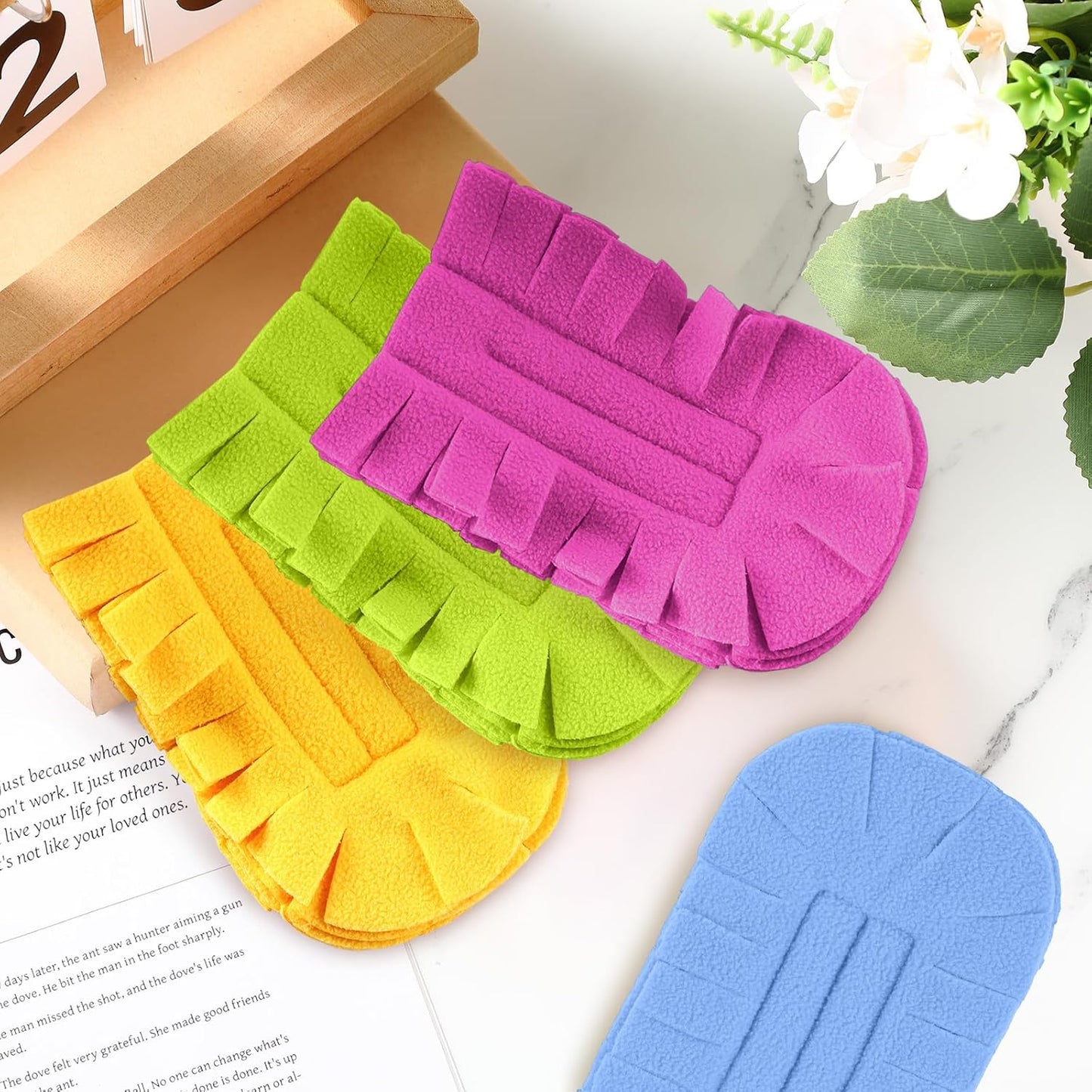 Zubebe 12 Pcs Duster Refill Reusable Fleece Duster Refills Feather Flat Dusters Multi Surface Washable Cleaning Pads Tools for Home, Blinds, Car, Pet, Furniture, Fans (Dark Color)