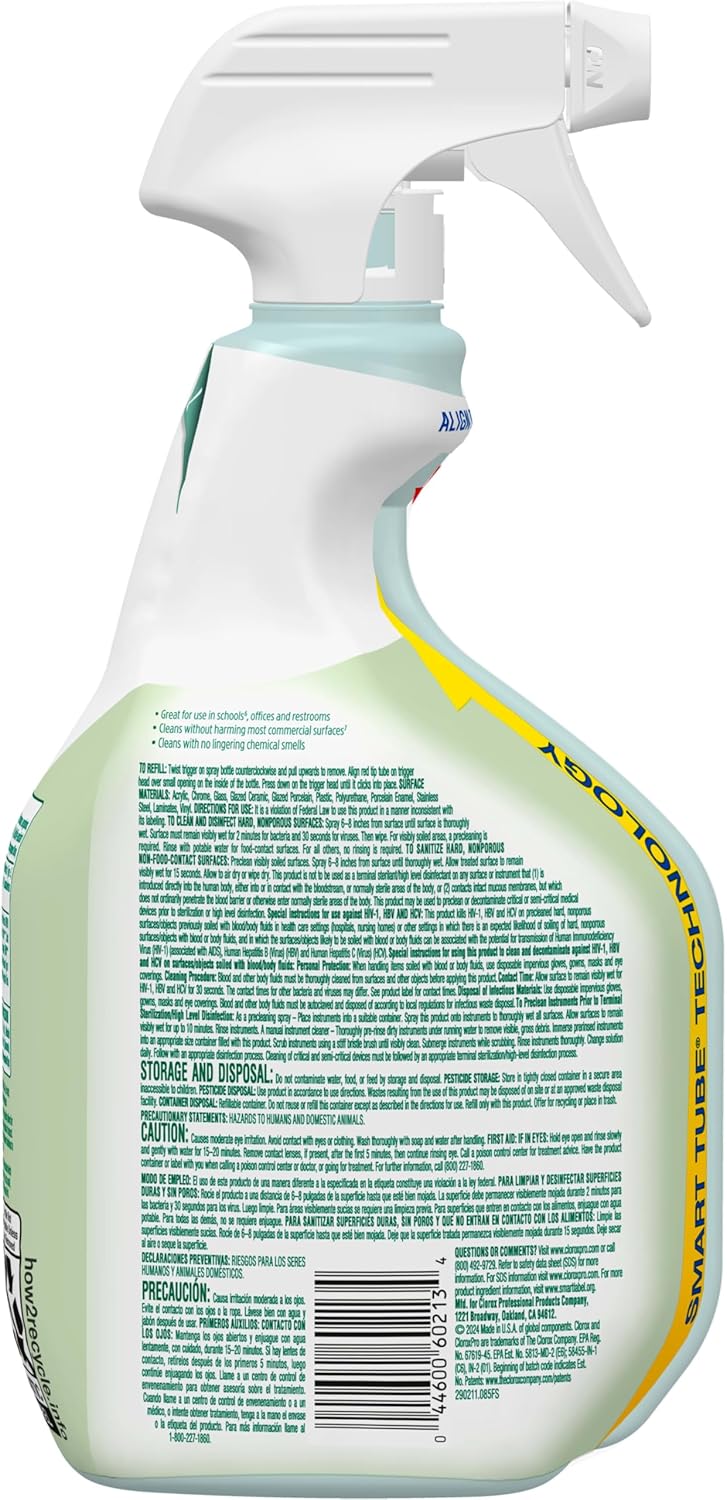 Clorox CloroxPro EcoClean Disinfecting Cleaner Refill, 128 Fluid Ounces