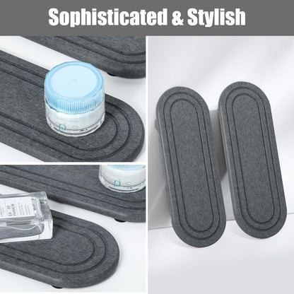 3PCS Water Absorbing Stone Tray, Fast Drying Stone Sink Tray, Stones Soap Trays, Water Absorbent Diatomite Trays, Diatomite Coasters for Kitchen Sink Bathroom Counter, Hand Soap Dish & Holders