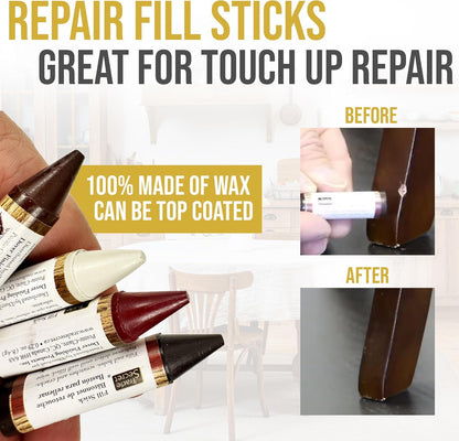 Trade Secret Scratch Concealer for Real Wood Furniture & Floors – Restores Dark Wood Scratch, Covers Nicks, Scuffs & Dogs, Cats Scratches, Marks, Minor Defects