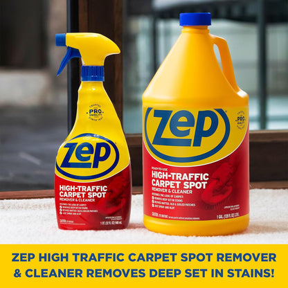 Zep High-Traffic Carpet Spot Remover 1 Gal (1 Unit) & Carpet Shampoo Concentrate 1 Gal (1 Unit) ECBD011- Complete Carpet Care Made Easy With Stain Treatment & Deep Carpet Shampoo Cleaner