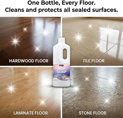 Scented Mop Soap - Premium Floor Cleaner Concentrate for Tile, Wood & Laminate, Streak-Free Low Foam Mopping Solution, Luxury Home Aromatherapy, 1L / 34.2 fl oz (Twilight Mist)