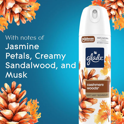 Glade Air Freshener Room Spray, Clean Linen Scent, Odor Fighting to Deliver Long Lasting Freshness, 7.3 Oz, 6 Count