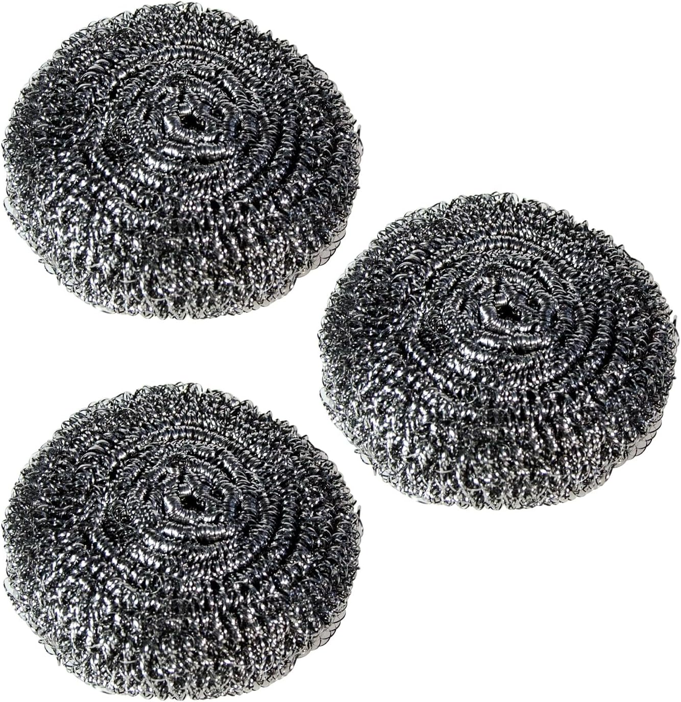 Metal Scrubber Kkuadcehi 6 Pcs Steel Wool Scrubber, Stainless Steel, Metal Sponge, for Cleaning Kitchen, Cleaning Dishes， Pots, Stove, Dish, Oven (6)