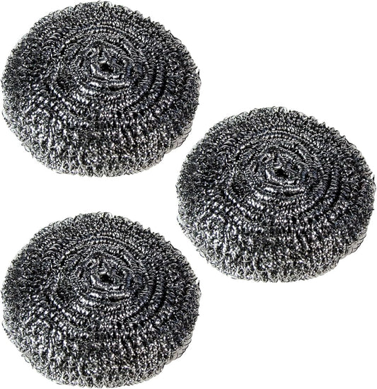 Metal Scrubber Kkuadcehi 6 Pcs Steel Wool Scrubber, Stainless Steel, Metal Sponge, for Cleaning Kitchen, Cleaning Dishes， Pots, Stove, Dish, Oven (6)